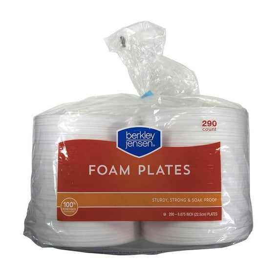 Berkley Jensen 9" Foam Plates, 290 ct.