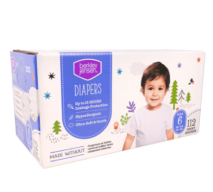Berkley Jensen Diapers Size 6 (35+ LB) 112 Count
