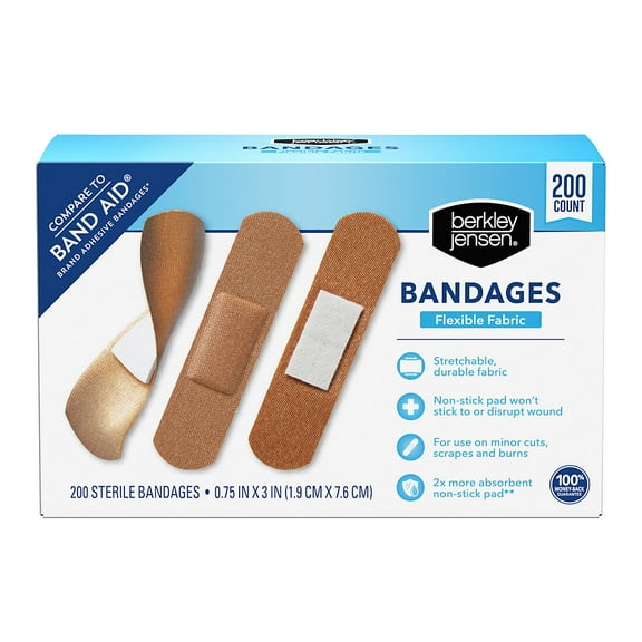 Berkley Jensen Flex-Fabric Bandages, 3/4" x 3", 200 ct.