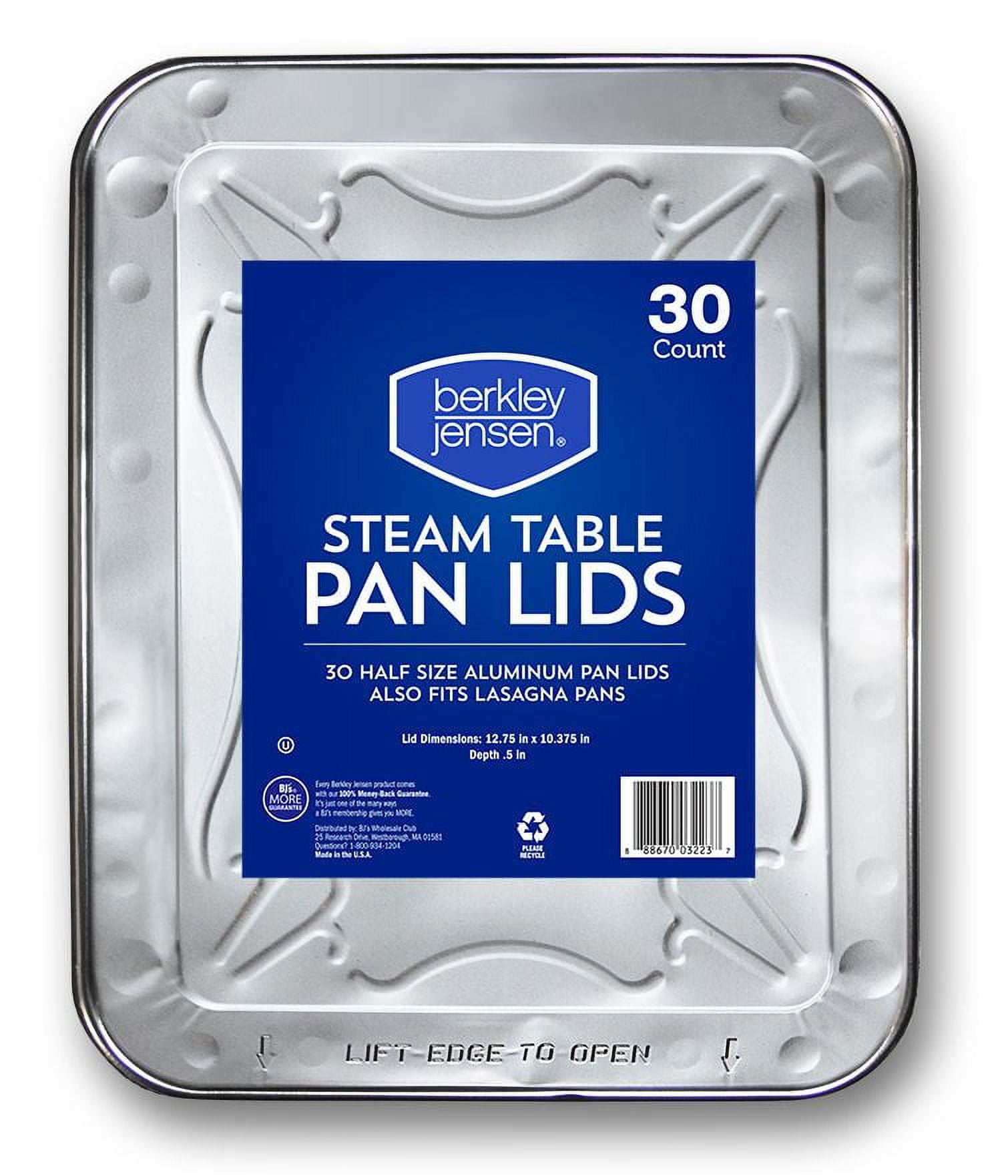 Berkley Jensen Half-Steam Aluminum Pan Lids, 30 ct.
