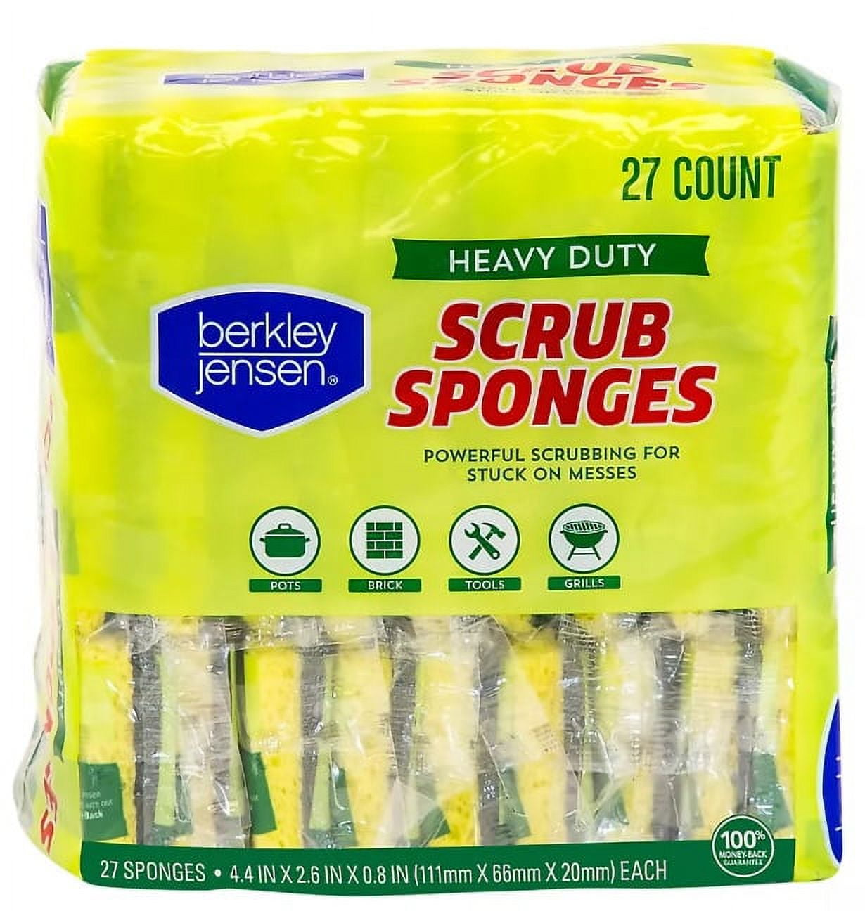 Berkley Jensen Heavy Duty Cellulose Scrub Sponges, 27 ct