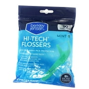Berkley Jensen Mint Hi-Tech JMS2 Mint Flavor Flossers Floss with Fold-away Pick Protector, 90 ct.