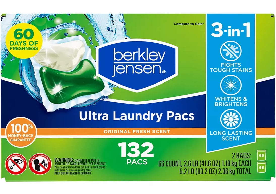 Berkley Jensen Spring Fresh Ultra Laundry Pacs, 132 ct.