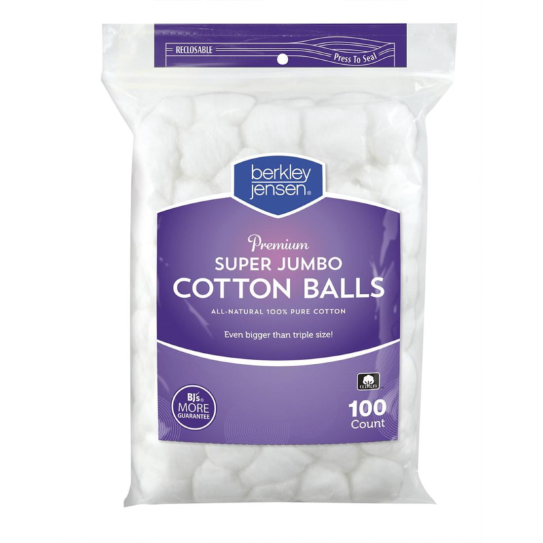 Berkley Jensen Super Jumbo Cotton Balls, 100 ct.