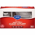 thumbnail image 1 of Berkley Jensen Super Premium Heavyweight Plastic Cutlery, 360 ct. - Clear, 1 of 3