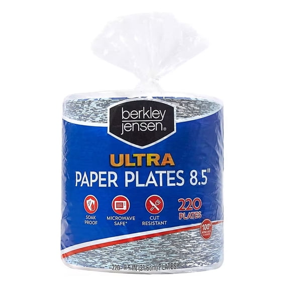 Berkley Jensen Ultra 8.5" Paper Plates, 220 ct.
