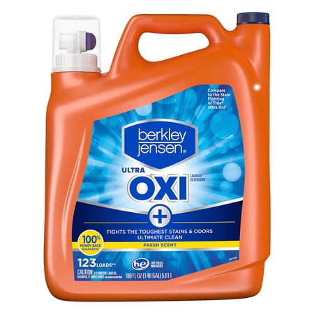 Berkley Jensen Ultra Oxi Liquid Laundry Detergent, 123 Loads/190 fl. oz. - Fresh Scent