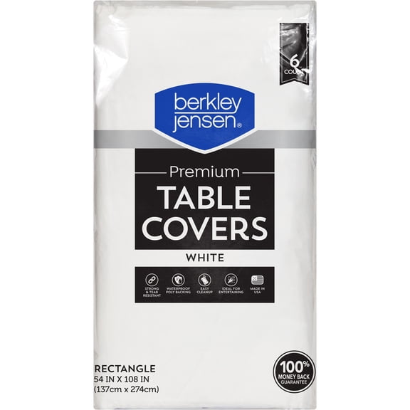 berkley jensen White Table STF9Cover, 6 ct.