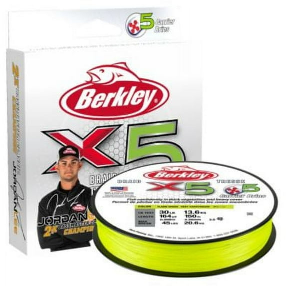 Berkley Jordan Lee x5 Braid Superline, Flame Green, 20-Pound Fishing Line
