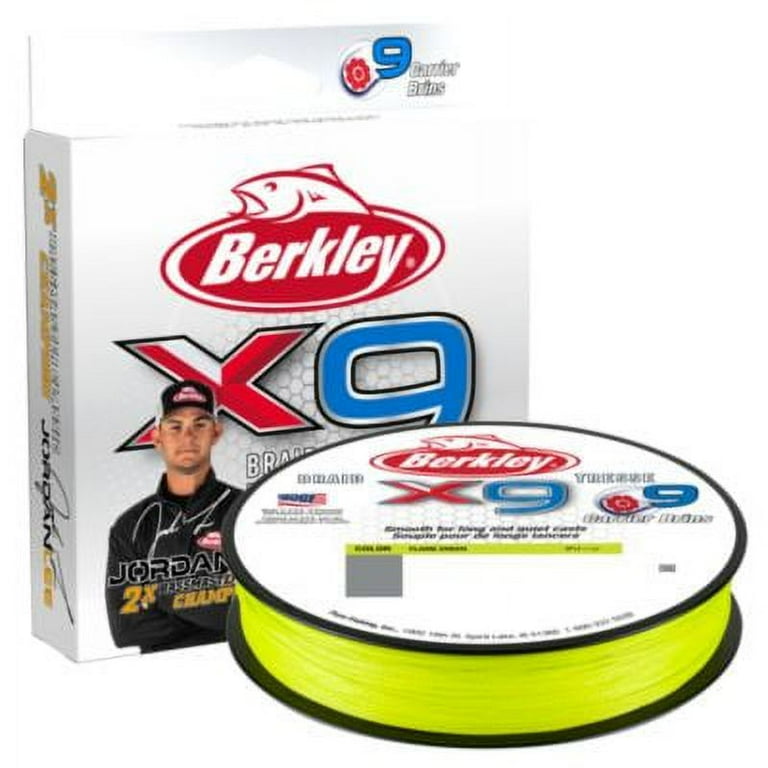 Berkley Jordan Lee x9 Braid Superline, Flame Green, 100-Pound Fishing Line  