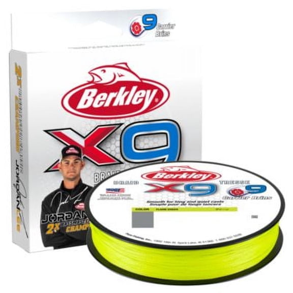Berkley Jordan Lee x9 Braid Superline, Flame Green, 80-Pound Fishing Line