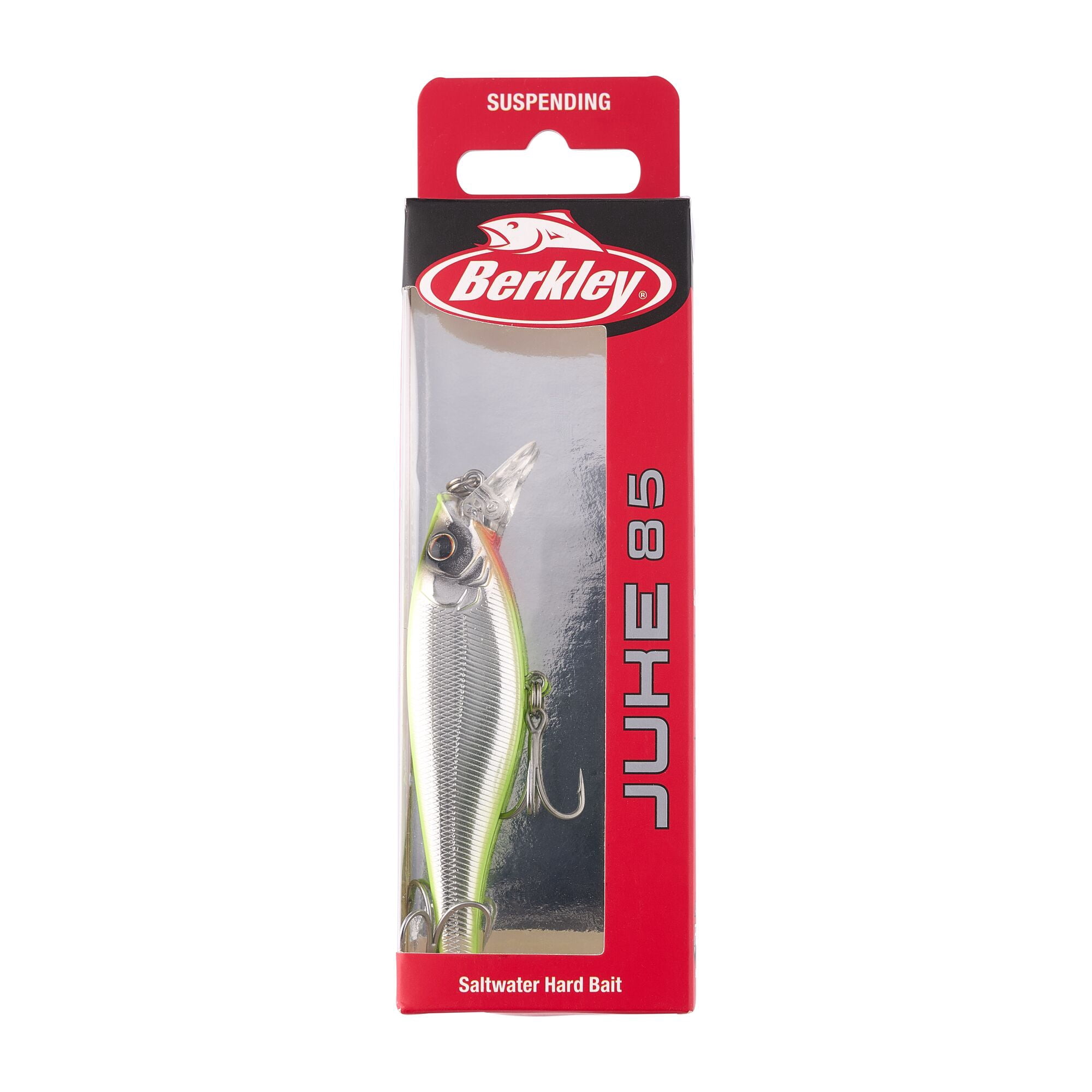 Berkley Juke Saltwater, 3.3 in, Crankbaits, Chrome/Chartreuse (1 Count)