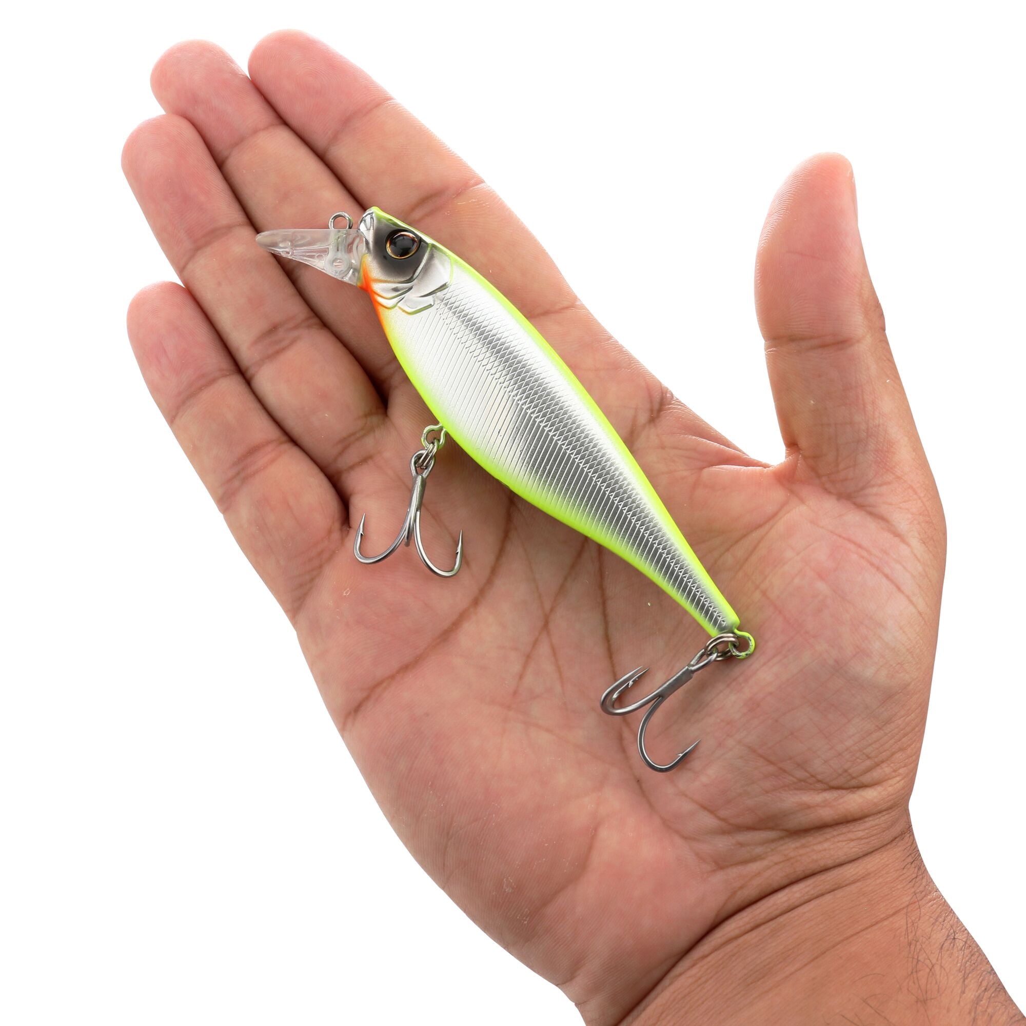 Berkley Juke Saltwater, 4 in, Crankbaits, Chrome/Chartreuse (1 Count)