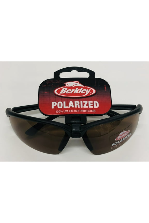 Lanier Polarized Fishing Sunglasses, Matte Black / Brown, Adult