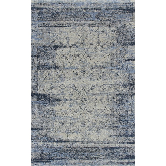Berkley Monmouth Area Rug FC5 Fc5 Silver Silver Scrolls Vines 5' 3" x 7' 7" Rectangle