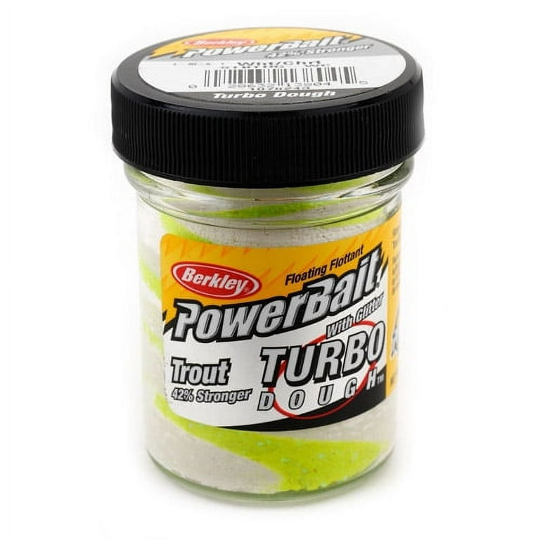 Berkley PowerBait Glitter Turbo Dough - White Chartreuse
