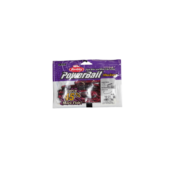 Berkley Power Bait MaxScent Lunch Worm Fishing Soft Bait