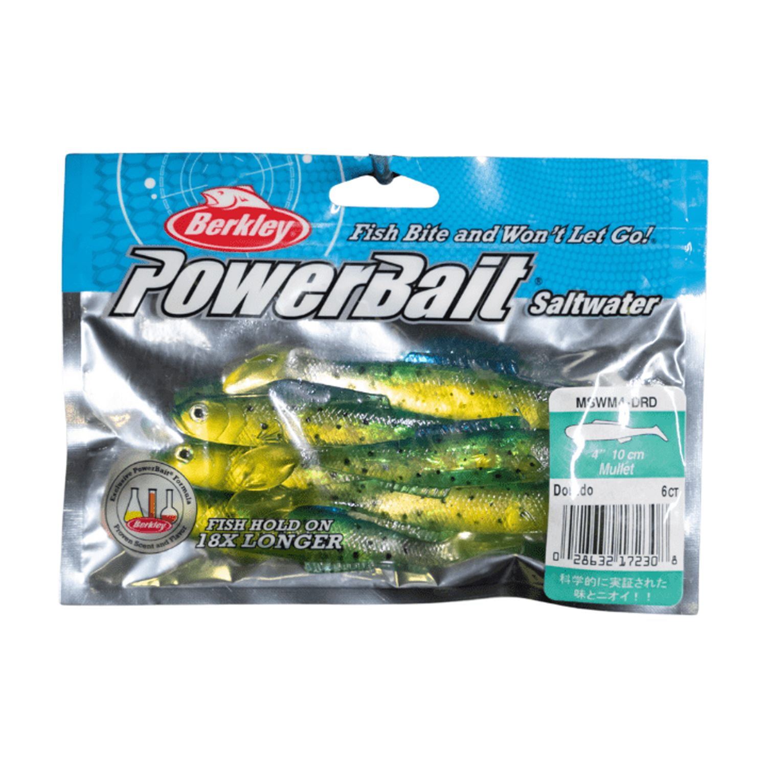 Berkley Powerbait 4インチシナモンブルーフレイク　大袋8個 Berkley Power Bait Mullet Fishing Soft Bait - Walmart.com