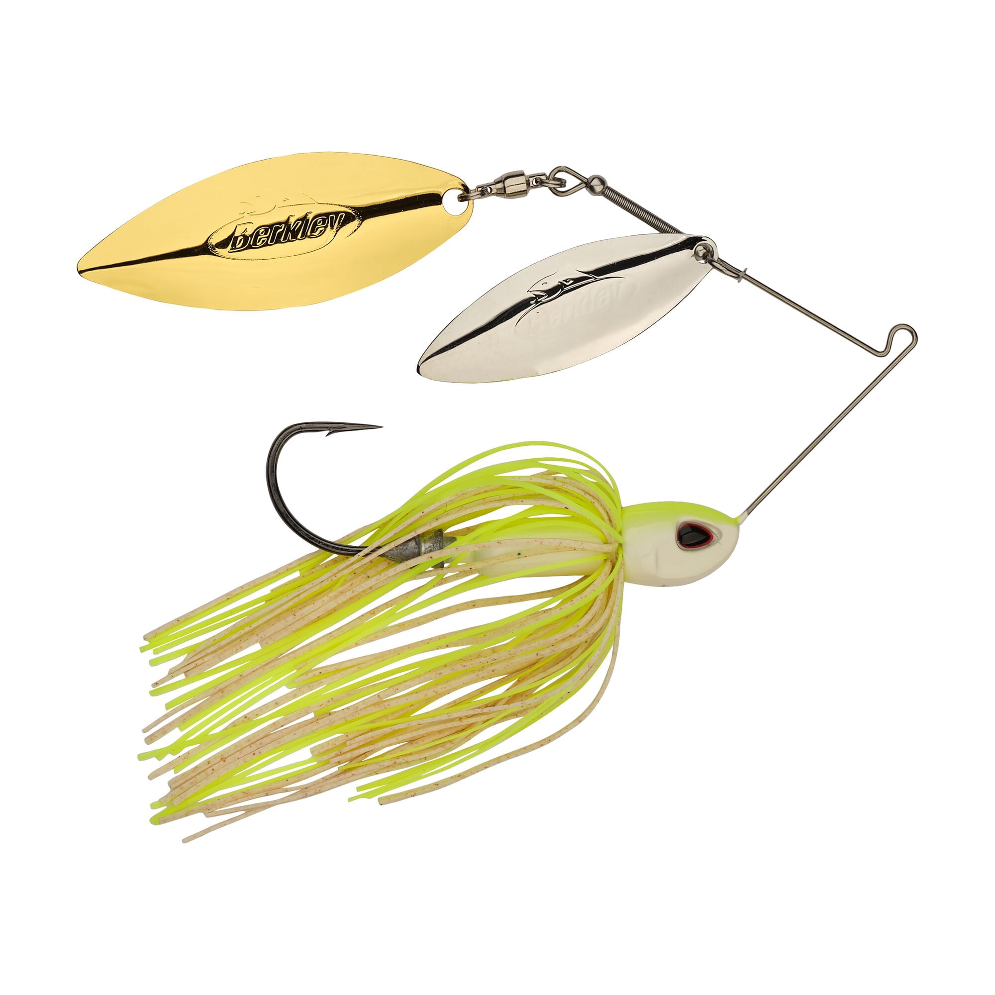 Berkley Power® Blade Compact, Spinnerbaits, White Chartreuse/Silver + Gold (1-count)