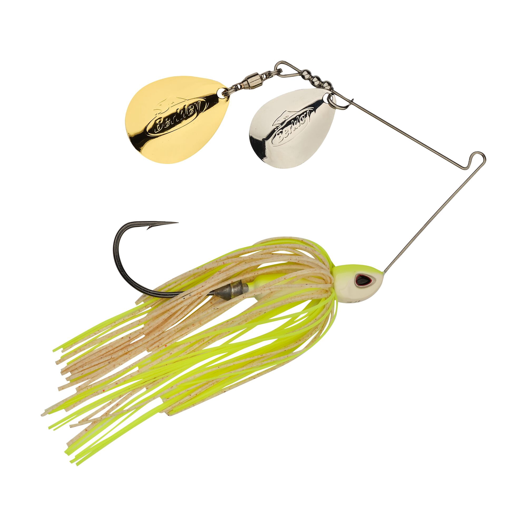 Berkley Power® Blade Compact, Spinnerbaits, White Chartreuse/Silver + Gold (1-count)