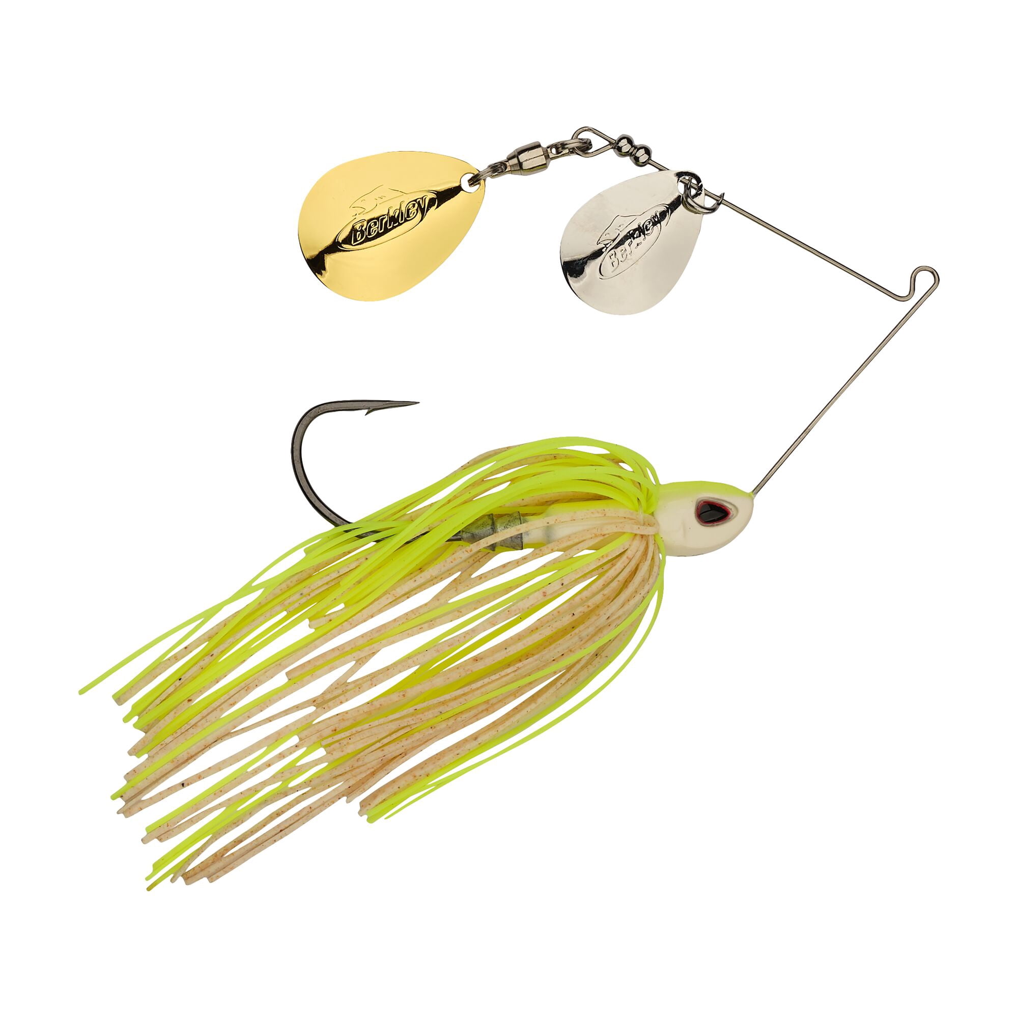 Berkley Power® Blade Compact, Spinnerbaits, White Chartreuse/Silver + Gold (1-count)