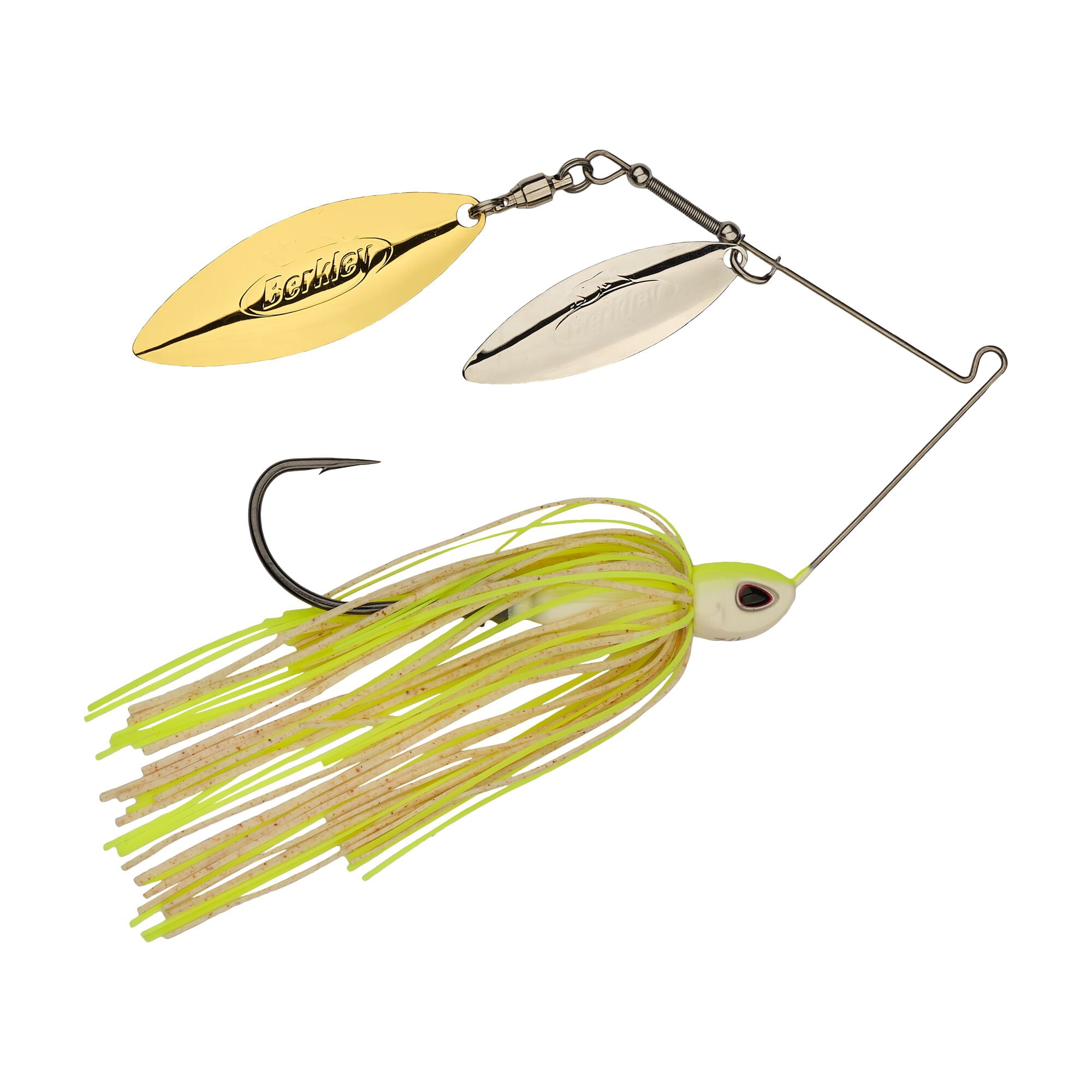 Berkley Power® Blade Compact, Spinnerbaits, White Chartreuse/Silver + Gold (1-count)
