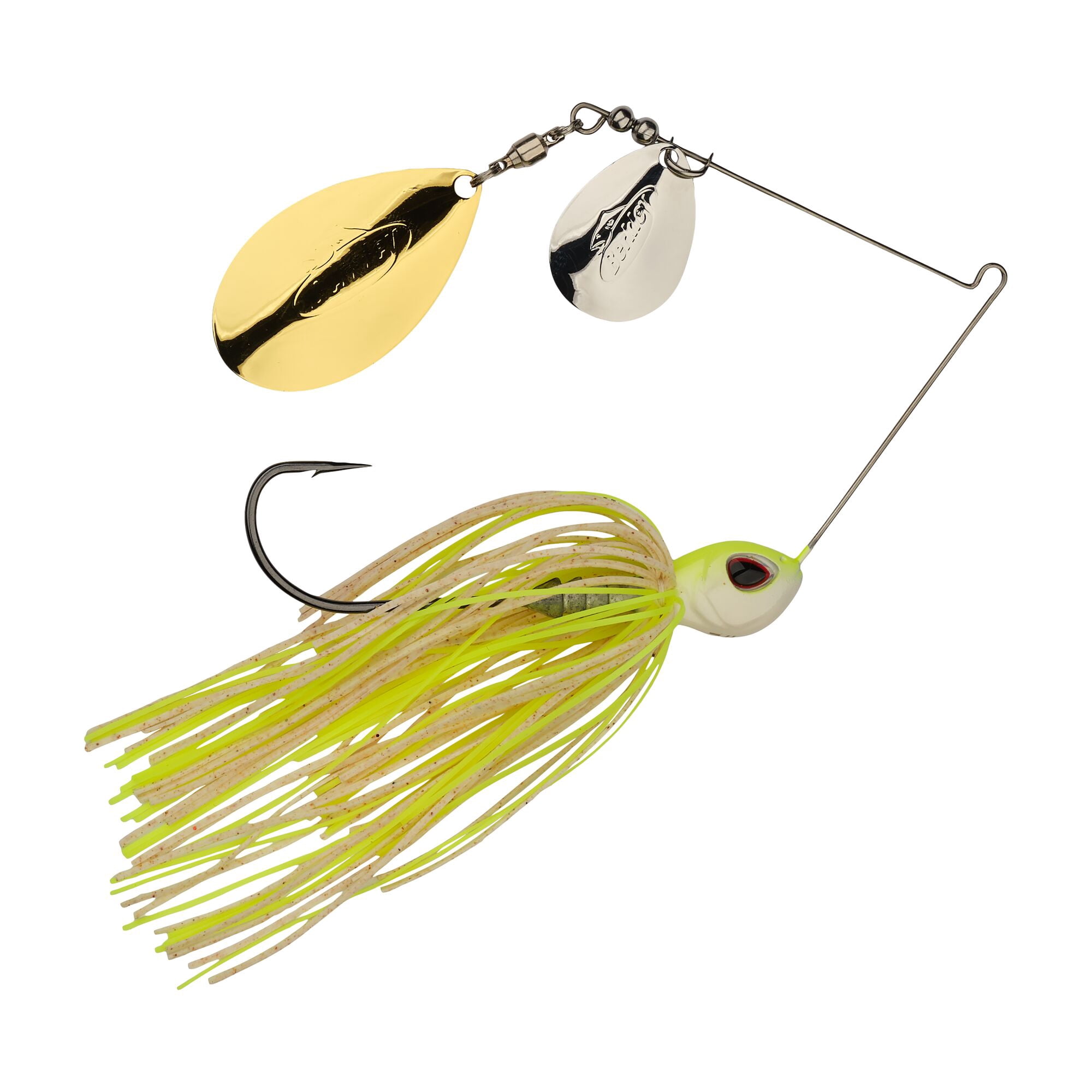 Berkley Power® Blade Standard, Spinnerbaits, White Chartreuse/Silver + Gold (1 Count)