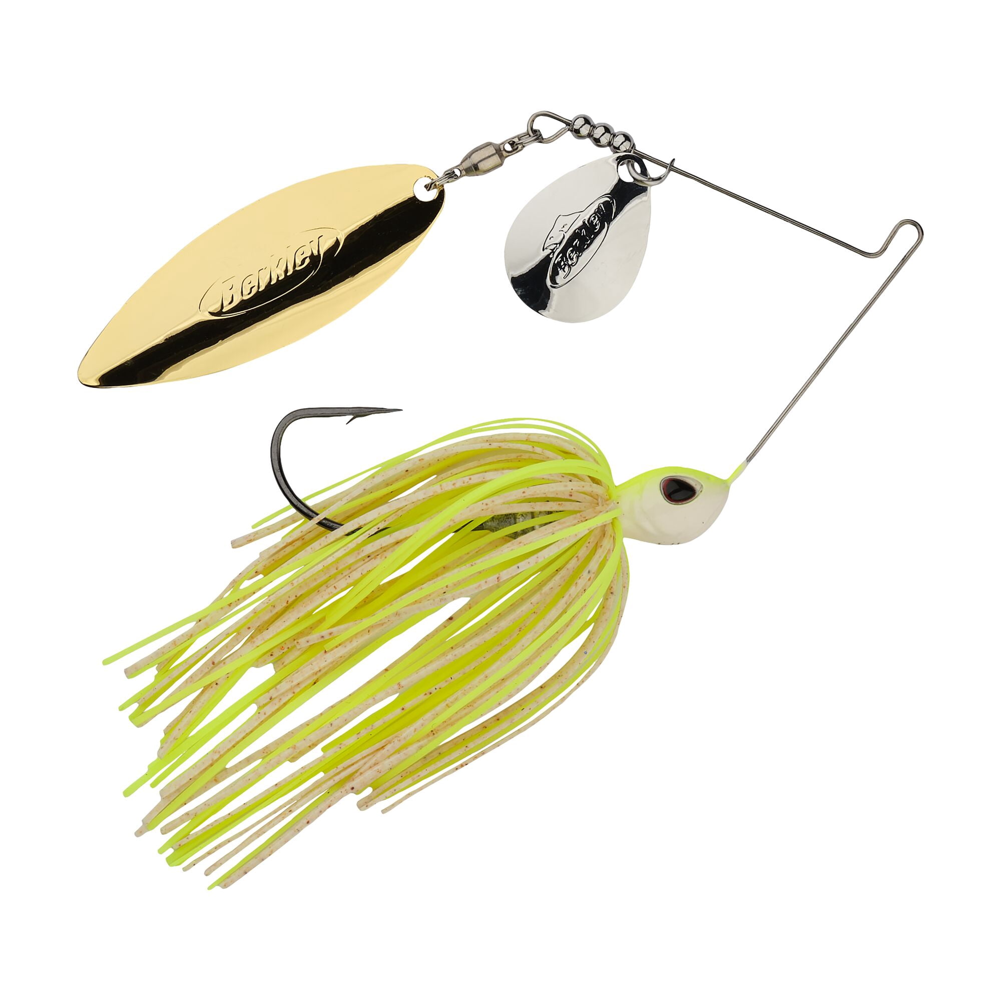 Berkley Power® Blade Standard, Spinnerbaits, White Chartreuse/Silver + Gold (1 Count)