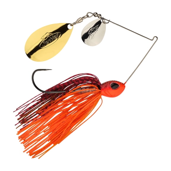 Berkley Power Blade Standard, Spinnerbaits, Fire Craw/Silver + Gold (1 Count)