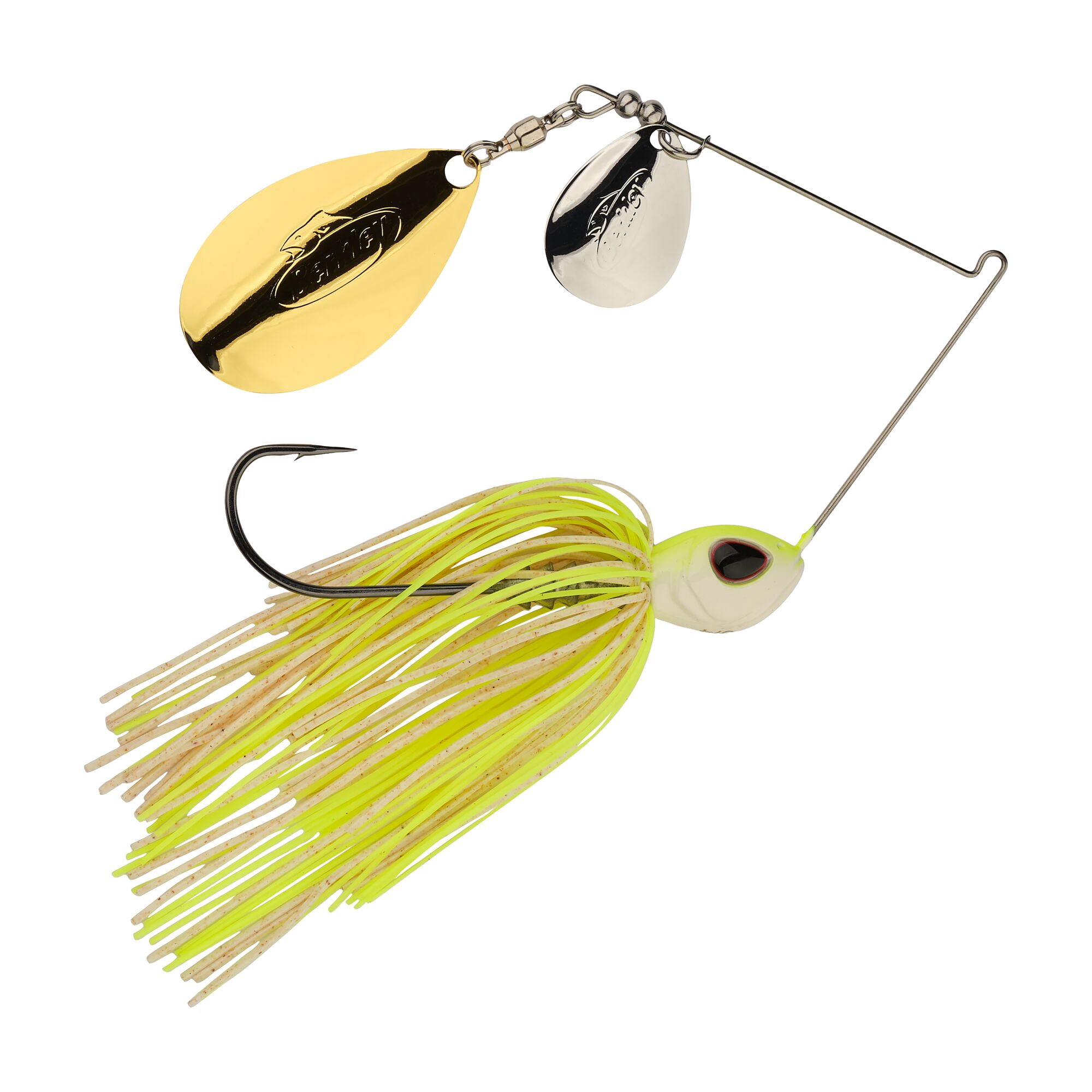 Berkley Power® Blade Standard, Spinnerbaits, White Chartreuse/Silver + Gold (1 Count)