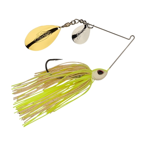 Berkley Power Blade Standard, Spinnerbaits, White Chartreuse/Silver + Gold (1 Count)
