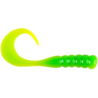 Tackle HD 100-Pack Grub Fishing Lures, 2-Inch Skirted Grub with Curly Tail,  Bulk Fishing Grubs for Crappie, Bass, Walleye, or Trout Bait, Freshwater