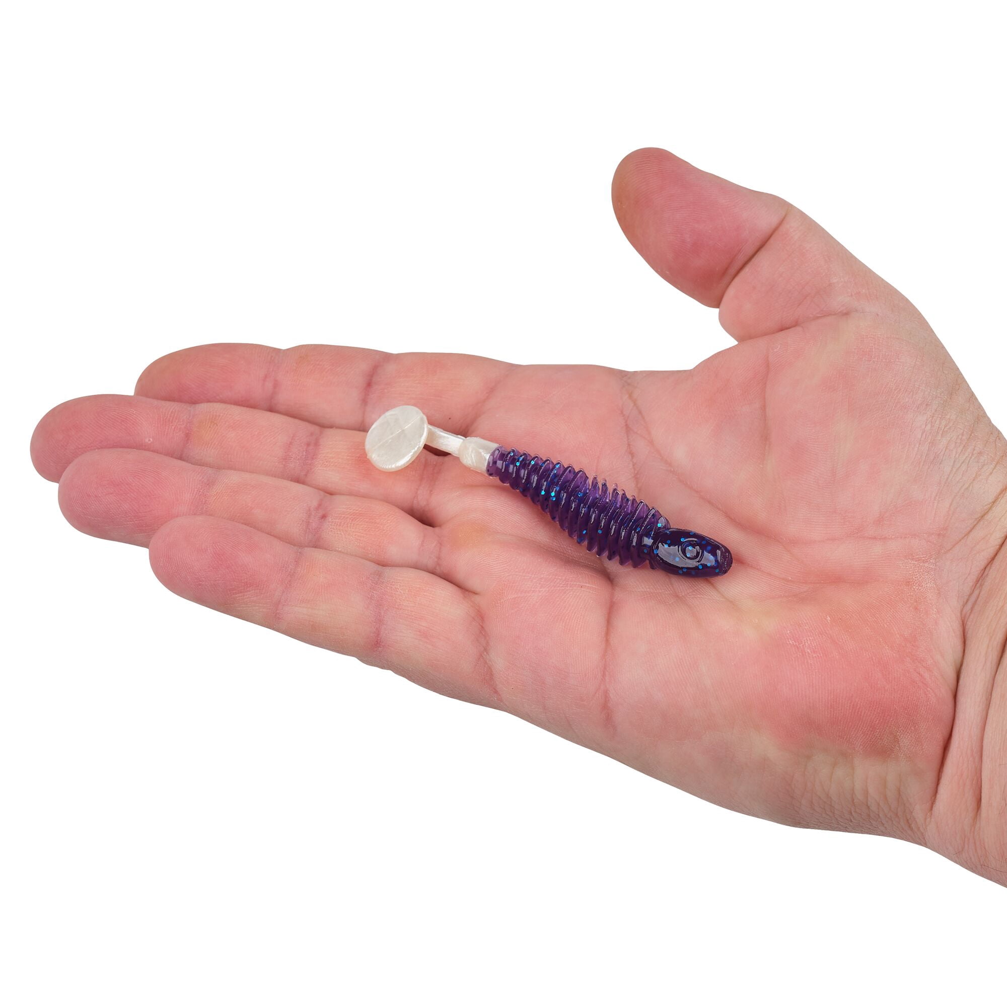 Berkley PowerBait® Bonefish, 2.5 in, Swimbaits, Electric Blue/White (10 Count)