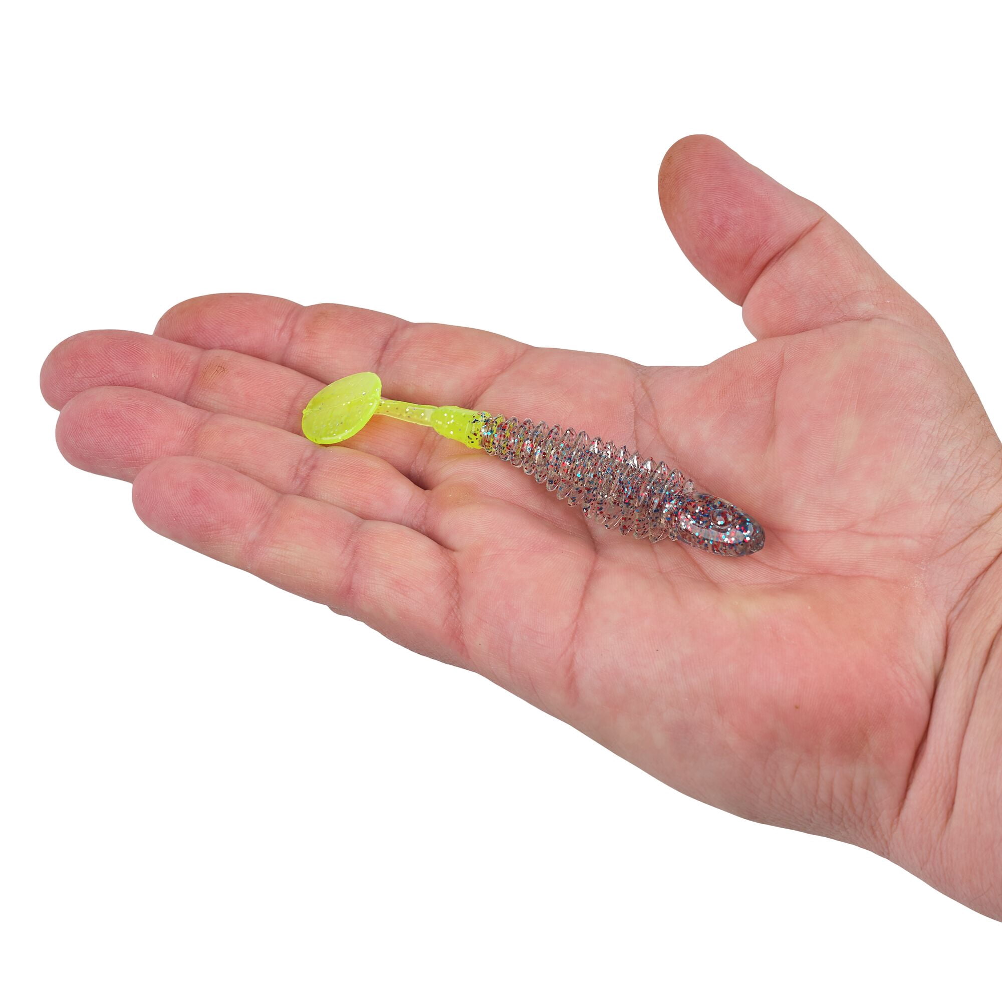 Berkley PowerBait® Bonefish, 3.25 in, Swimbaits, Firecracker/Chartreuse (8 Count)