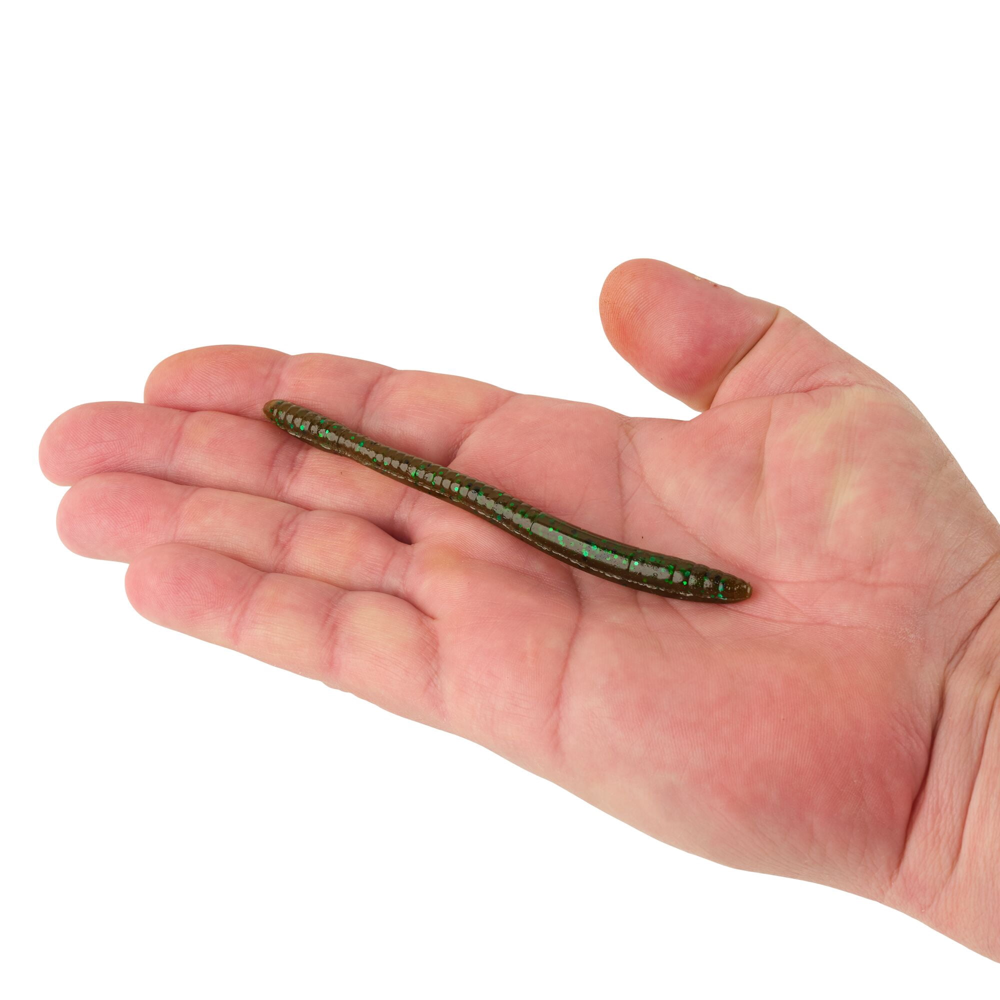 Berkley PowerBait® Bottom Hopper, 4.75 in, Worms, Green Pumpkin Green (15 Count)