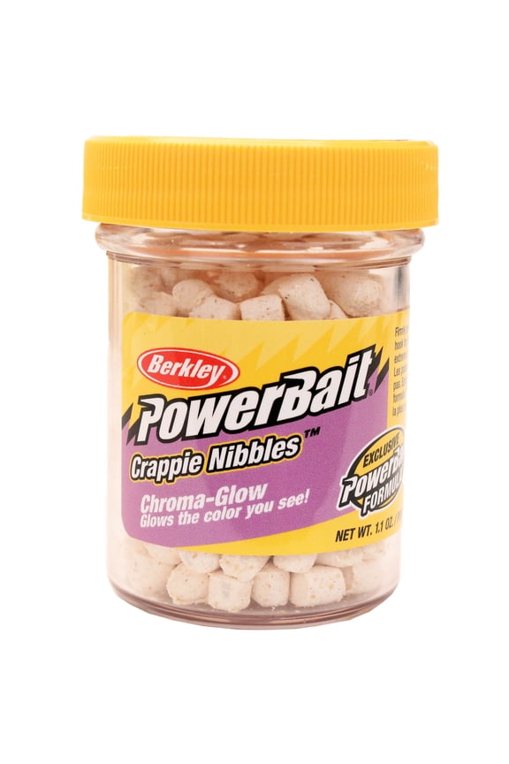 PowerBait Chroma-Glow Crappie Nibbles, Glow White