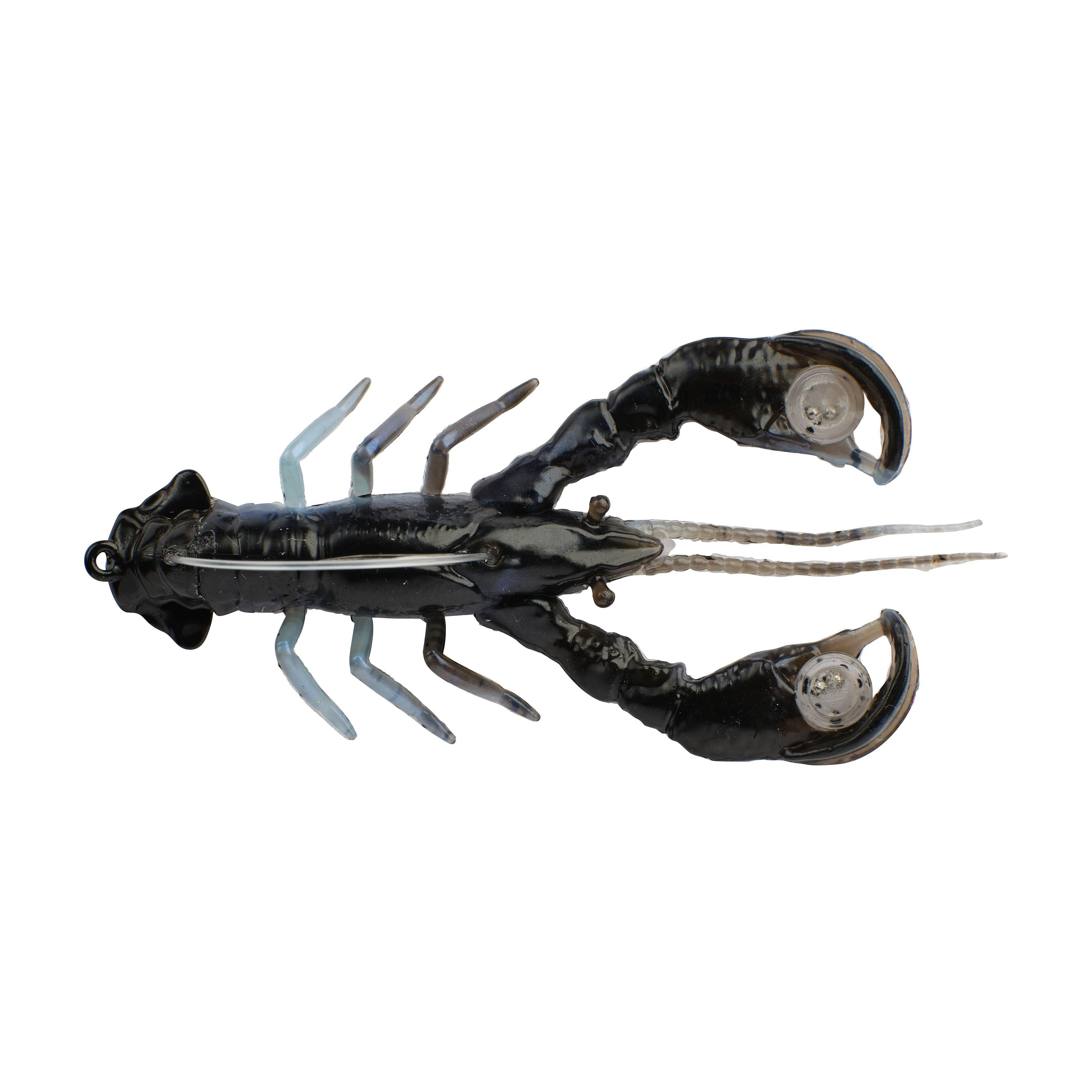 Berkley PowerBait® Clatter Craw, 3.5 in, Black/Blue