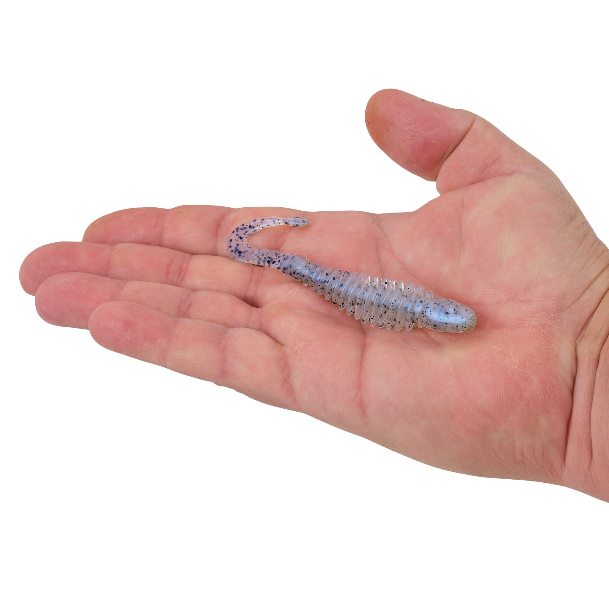 Berkley PowerBait® Curly Bones, 4 in, Swimbaits, Oyster Shell (8-count)