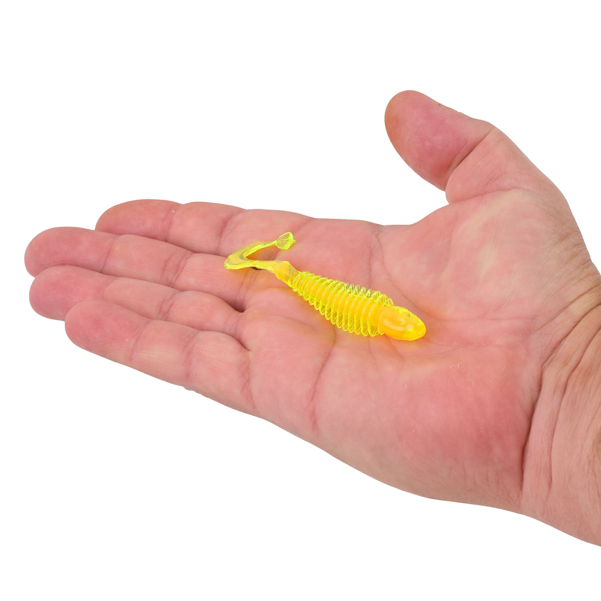 Berkley PowerBait® Curly Bones, 3 in, Swimbaits, Citrus Punch (10-count)
