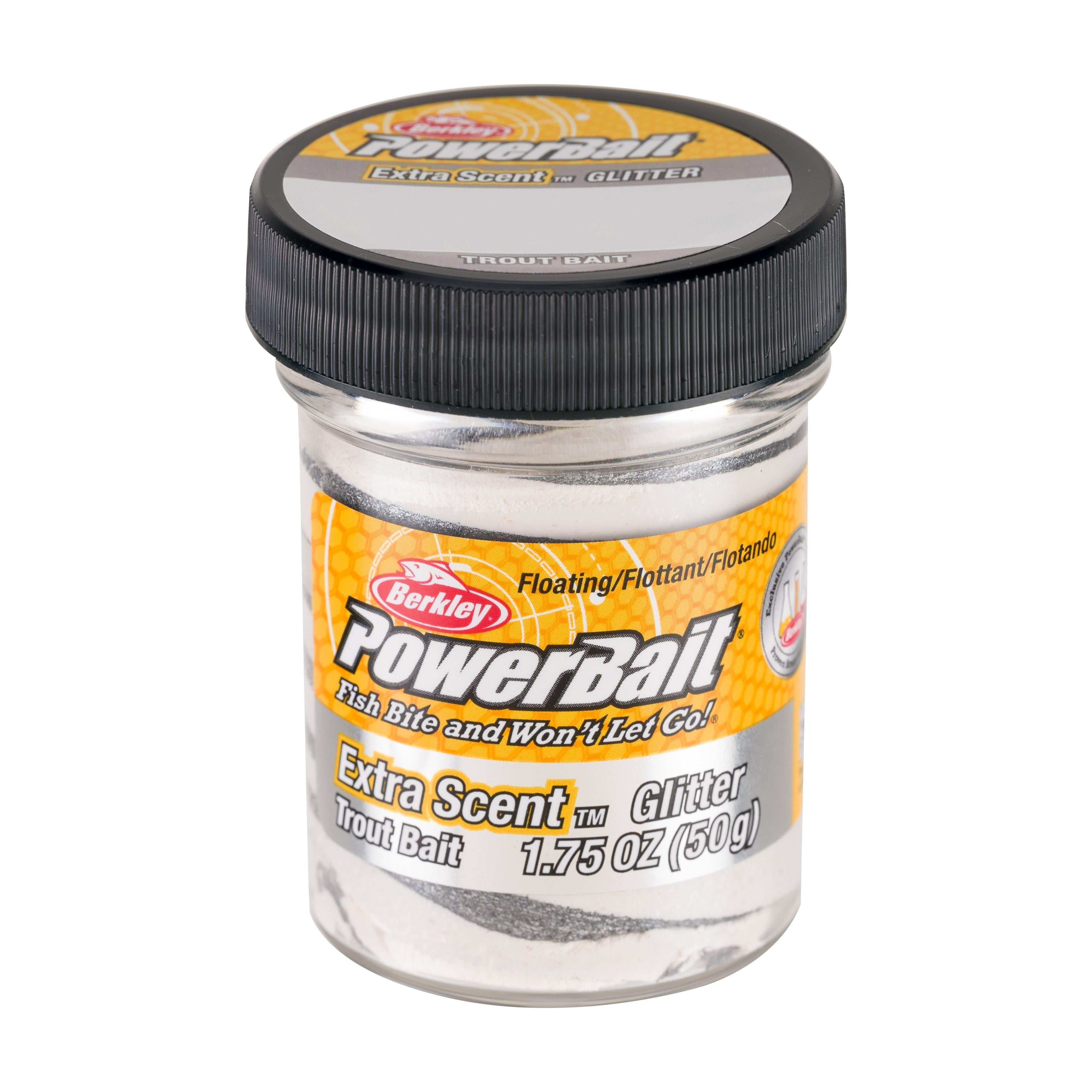 Berkley PowerBait Glitter Trout Bait, Silver Vein, Fishing Dough Bait