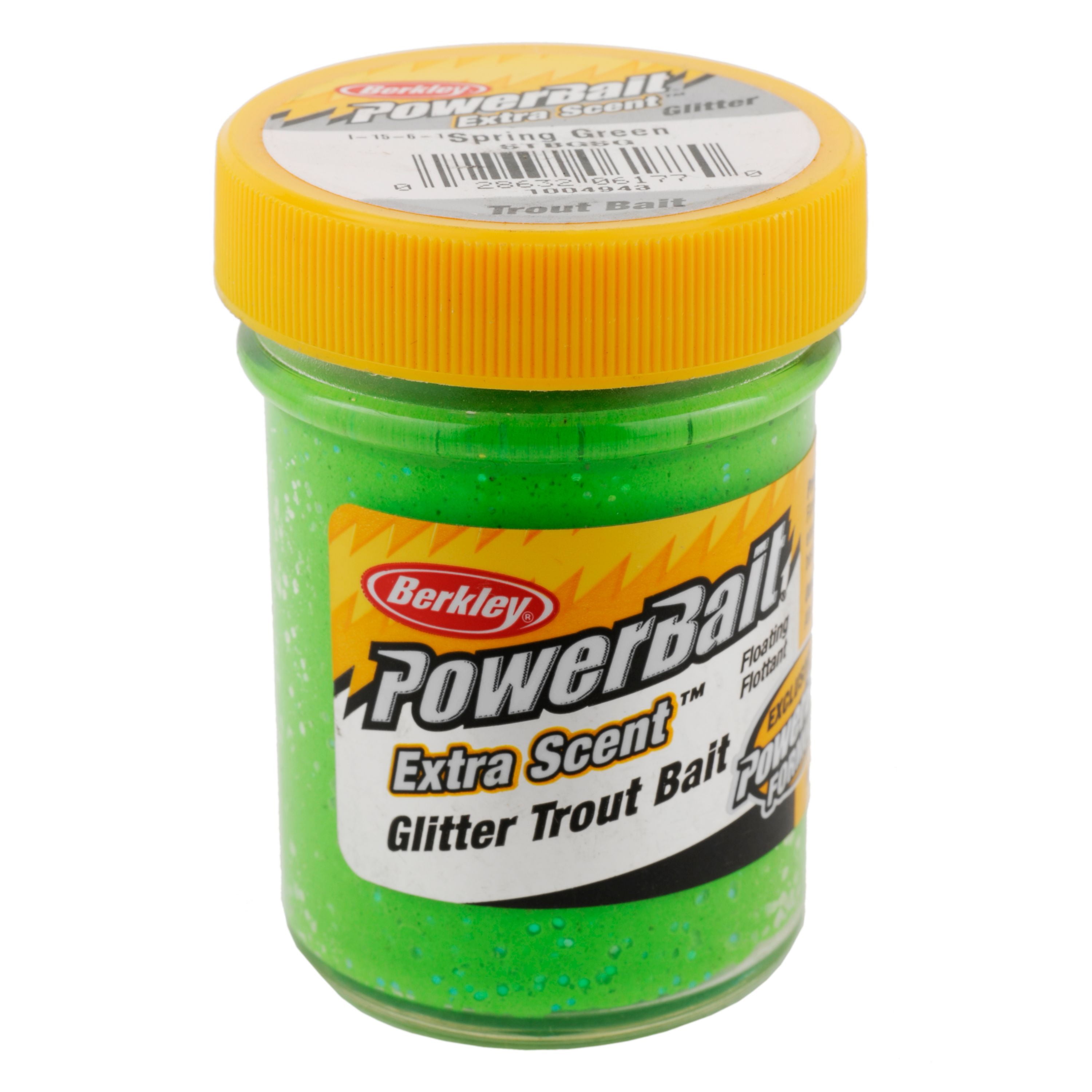 Berkley PowerBait Glitter Trout Bait, White, Fishing Dough Bait 