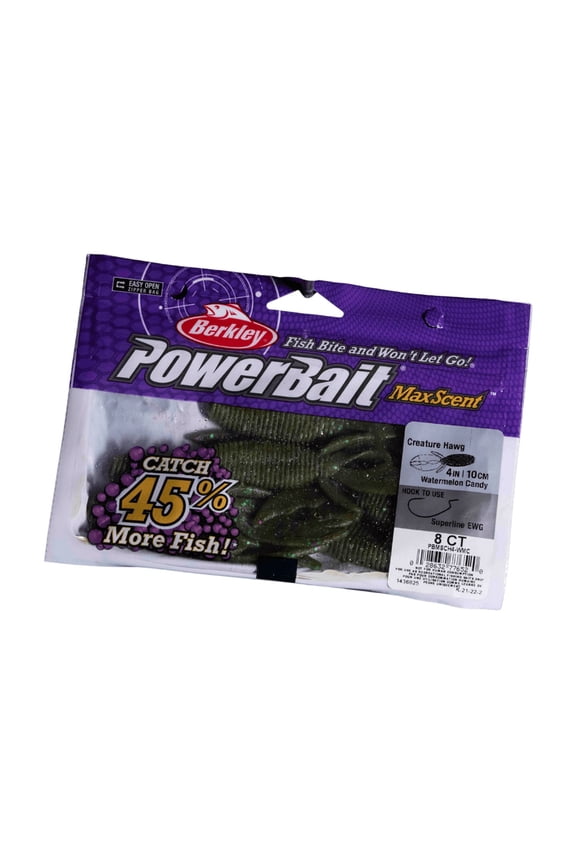 PowerBait MaxScent Creature Hawg, Watermelon Candy