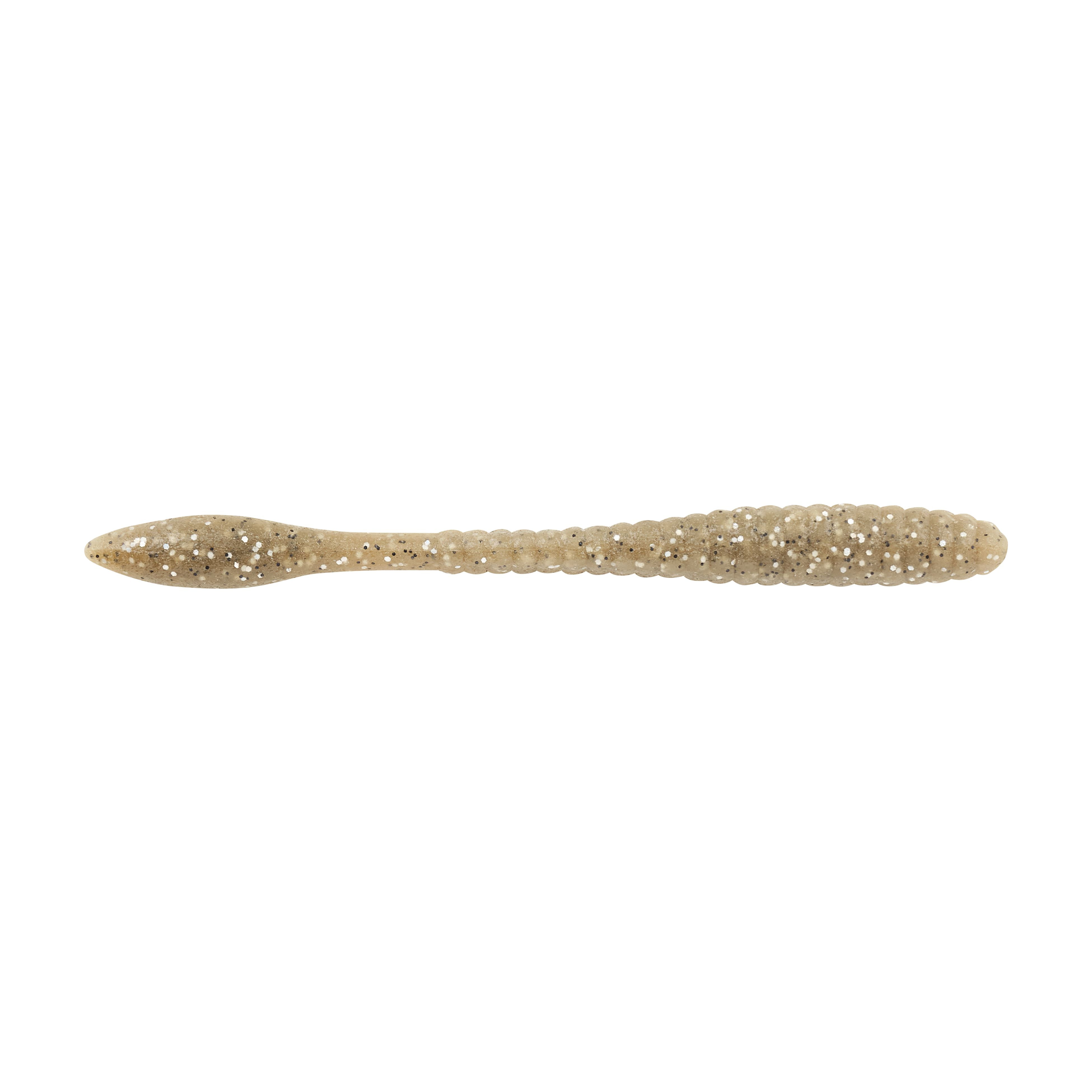 Berkley PowerBait® MaxScent Flat Worm Finesse Fishing Bait, Natural Shad, 4.5in | 11cm, Irresistible Scent & Flavor, Versatile Profile, Ideal for Drop Shot Presentation