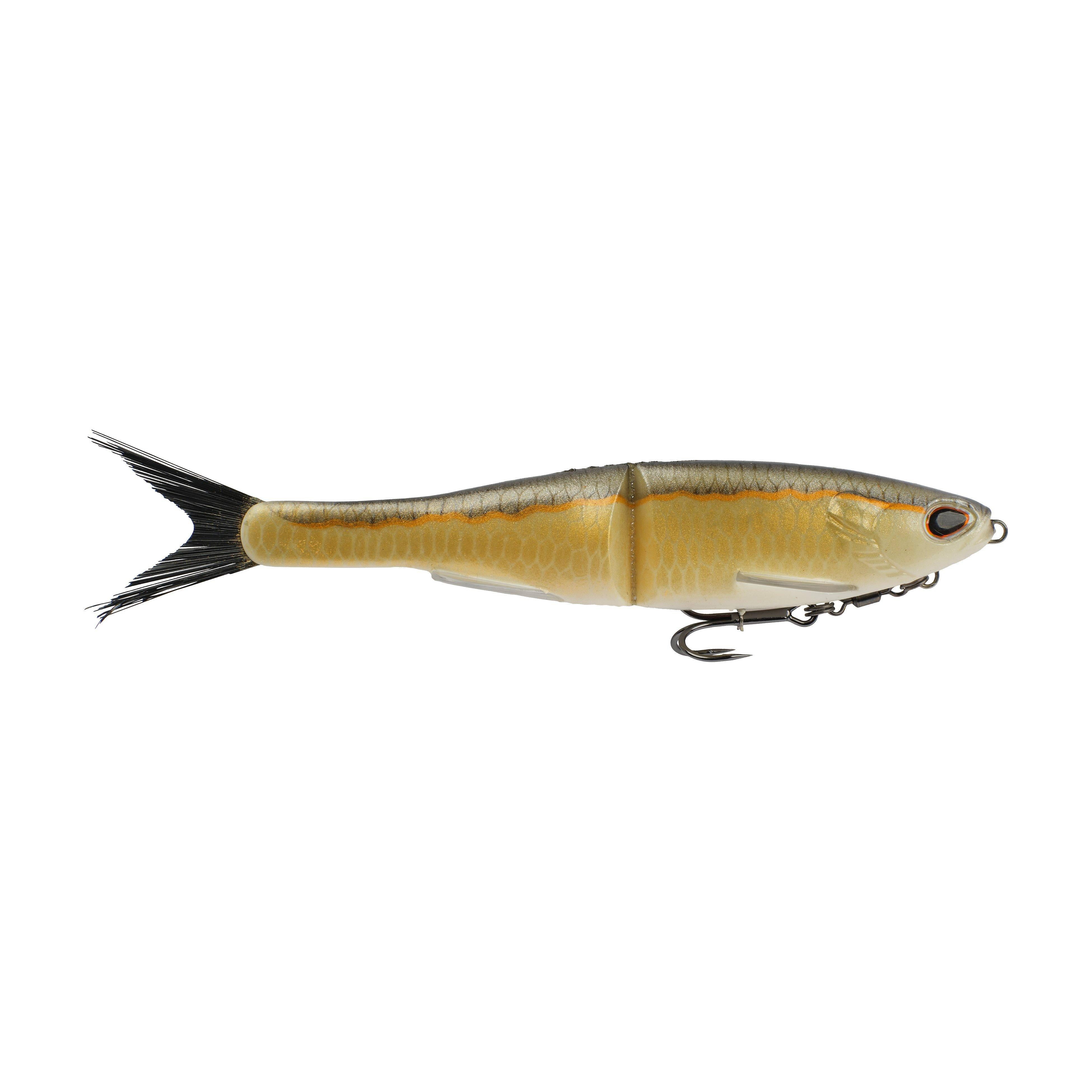 Berkley PowerBait® Nessie Fishing Bait, Gold Shad, 9 in, Soft Swimbait