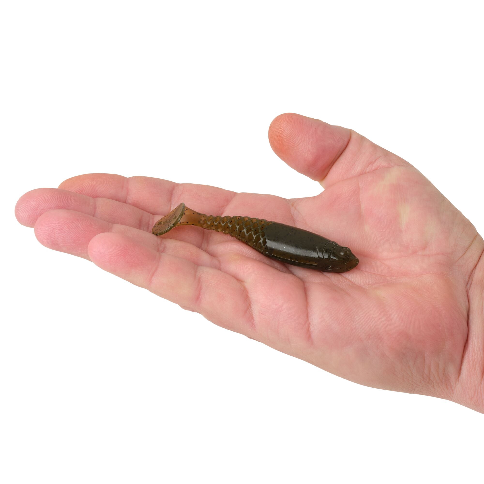Berkley PowerBait® Paddlin' PowerStinger, 3.5 in, Swimbaits - Paddle Tail, Green Pumpkin (7 Count)