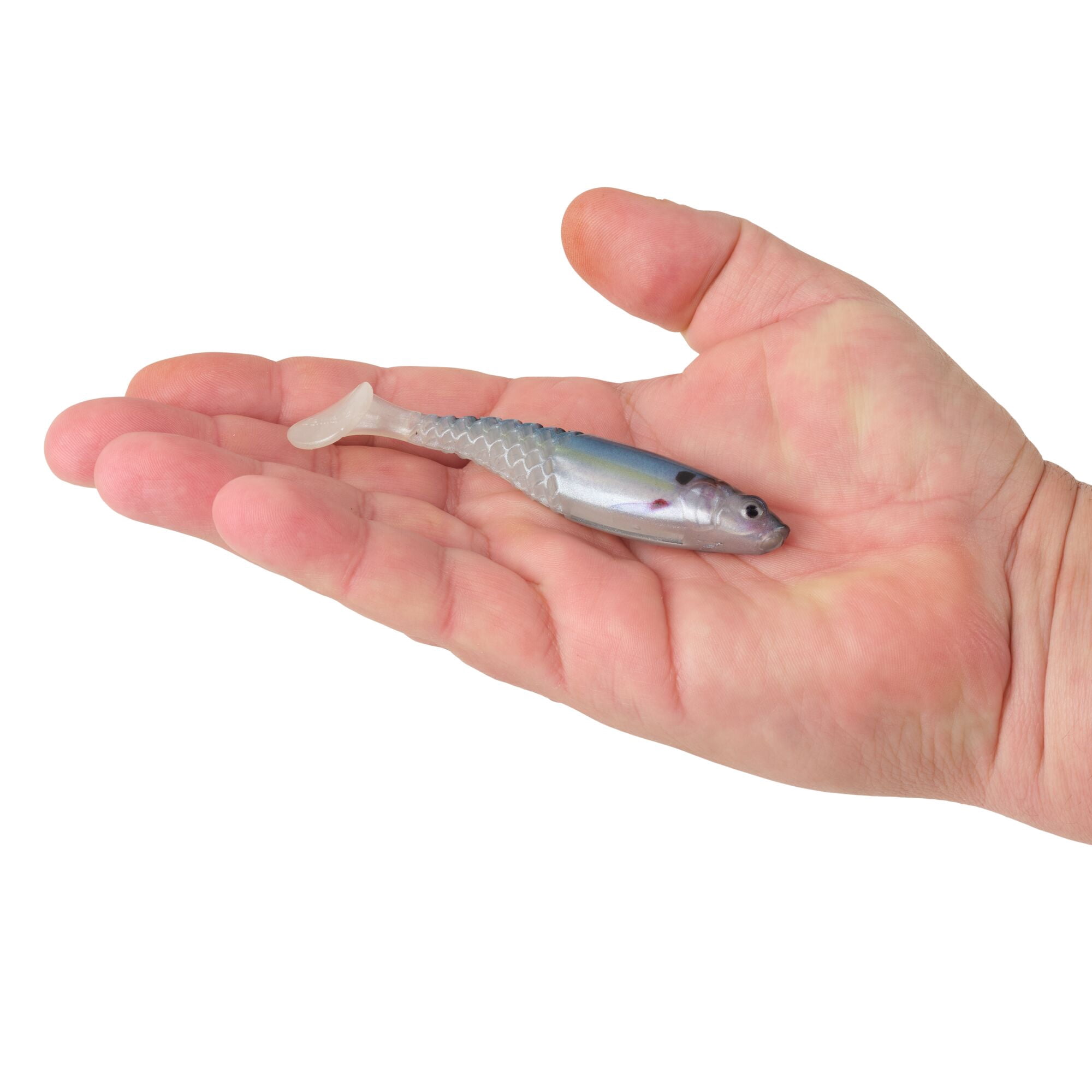 Berkley PowerBait® Paddlin' PowerStinger, 4.25 in, Swimbaits - Paddle Tail, HD Gizzard Shad (5-count)