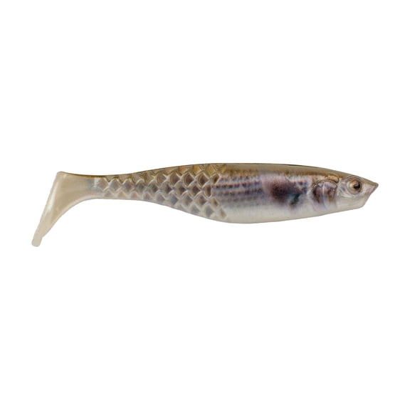 Berkley PowerBait®Saltwater Paddlin'PowerStinger, 4.25 in, Swimbaits - Paddle Tail, HD Mullet (5-count)