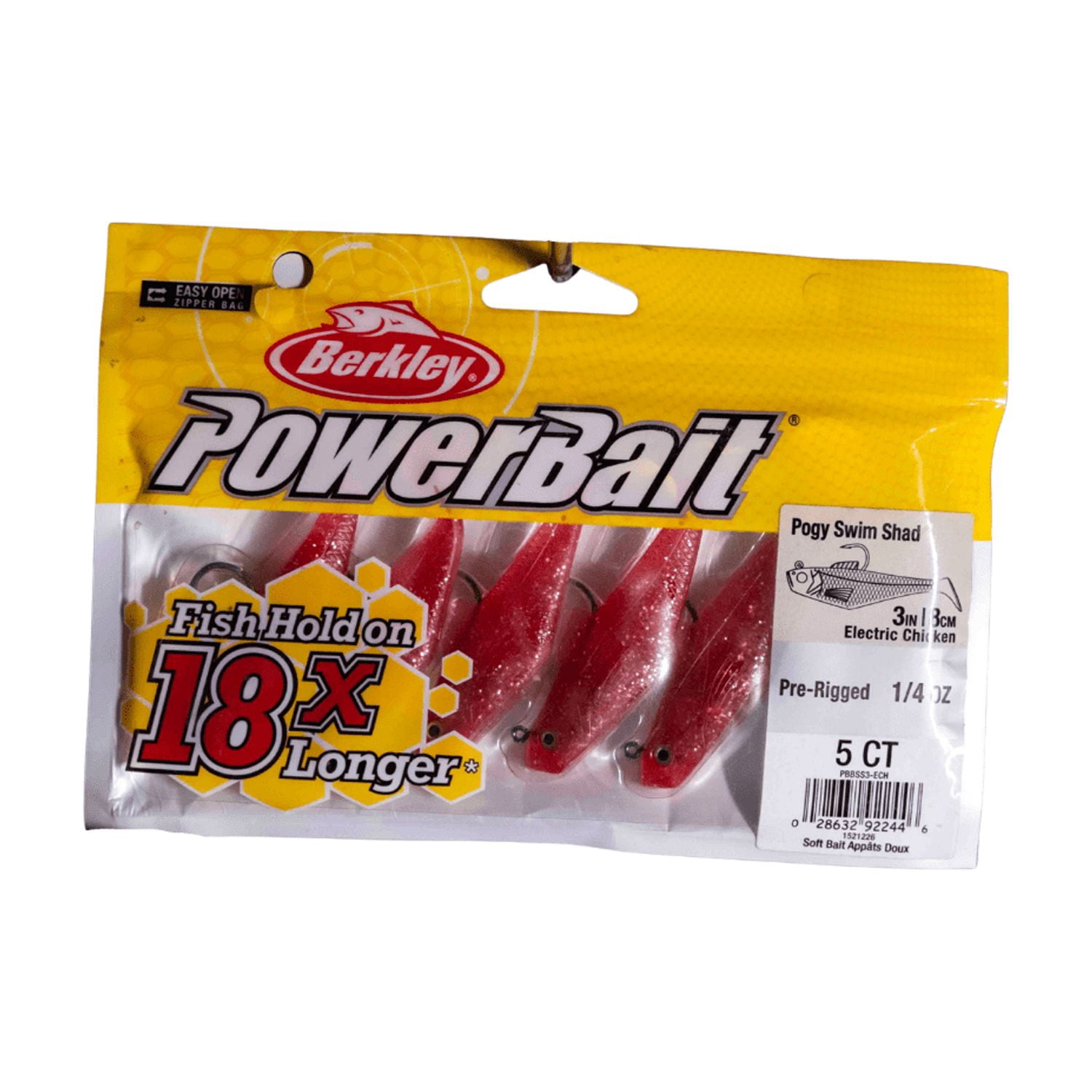 Berkley PowerBait Pogy Swim Shad Fishing Soft Bait