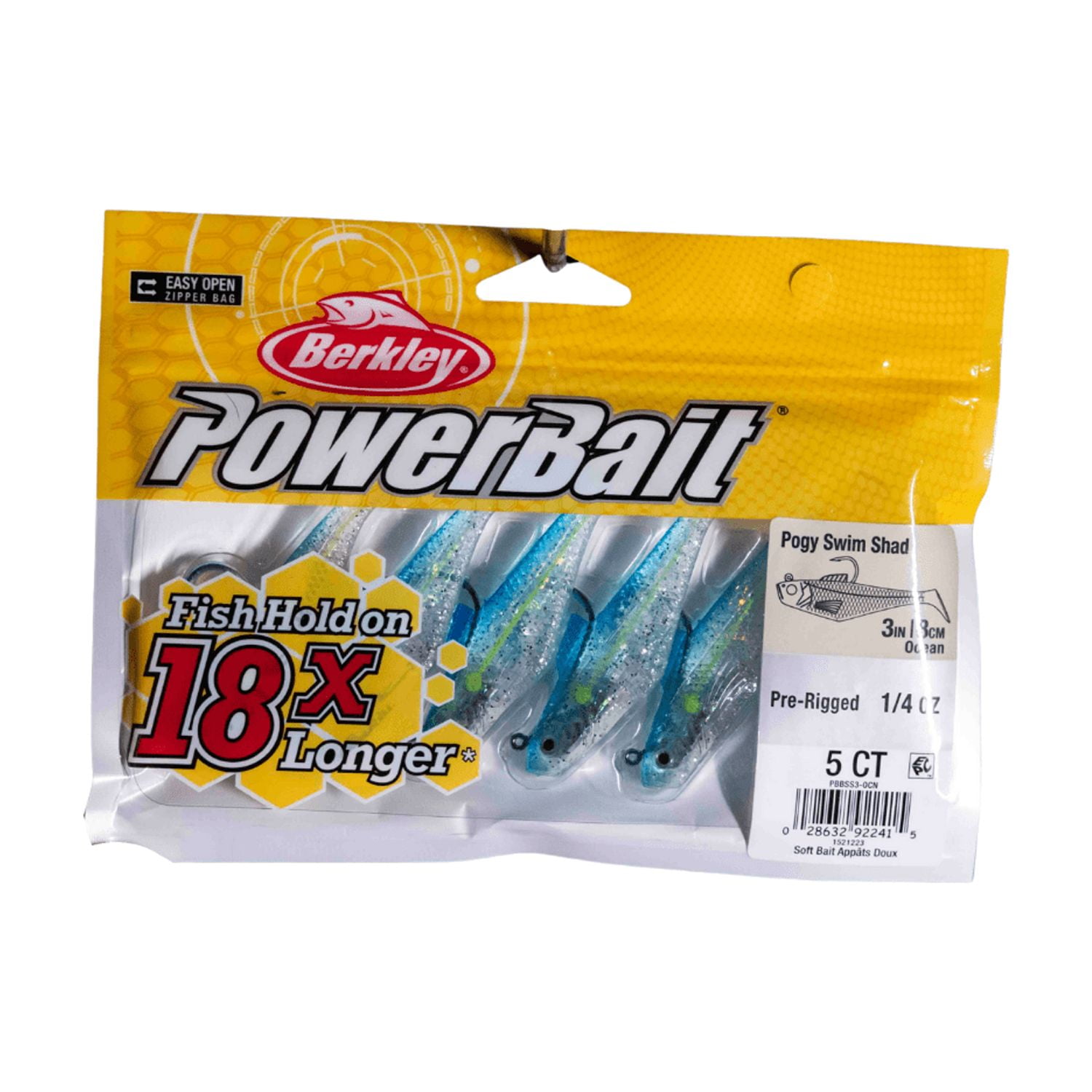 Berkley Power Bait 2 Pogy Swim Shad pré-rigué 1/8 oz 5 CT neuf - eBay