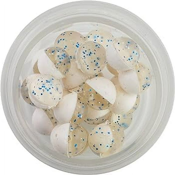 Berkley PowerBait Power Clear Eggs Floating Fishing Bait, Clear Silver Blue-Fl. White,